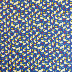 Printed Acryl Coated Cotton KONOGO Blue / Putty